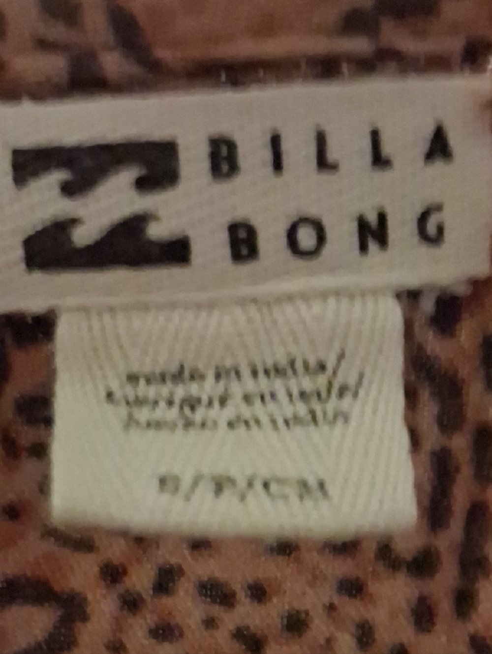 Billabong Leopard Print DRESS in Brown and Black